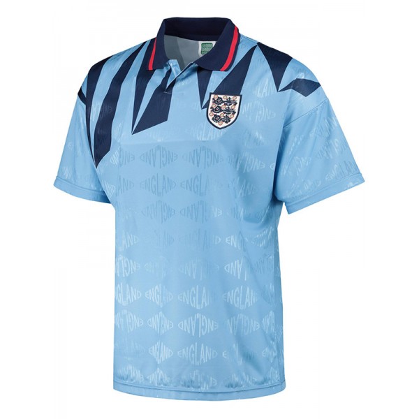 England terza maglia retrò 3a divisa da calcio maglia da calcio blu cielo da uomo della coppa del mondo 1990